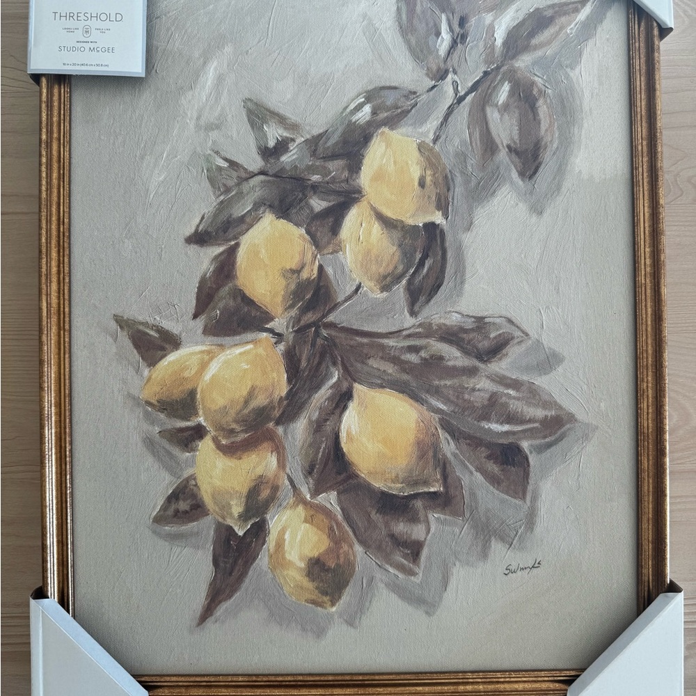 Threshold Studio McGee Lemon Framed Wall Art